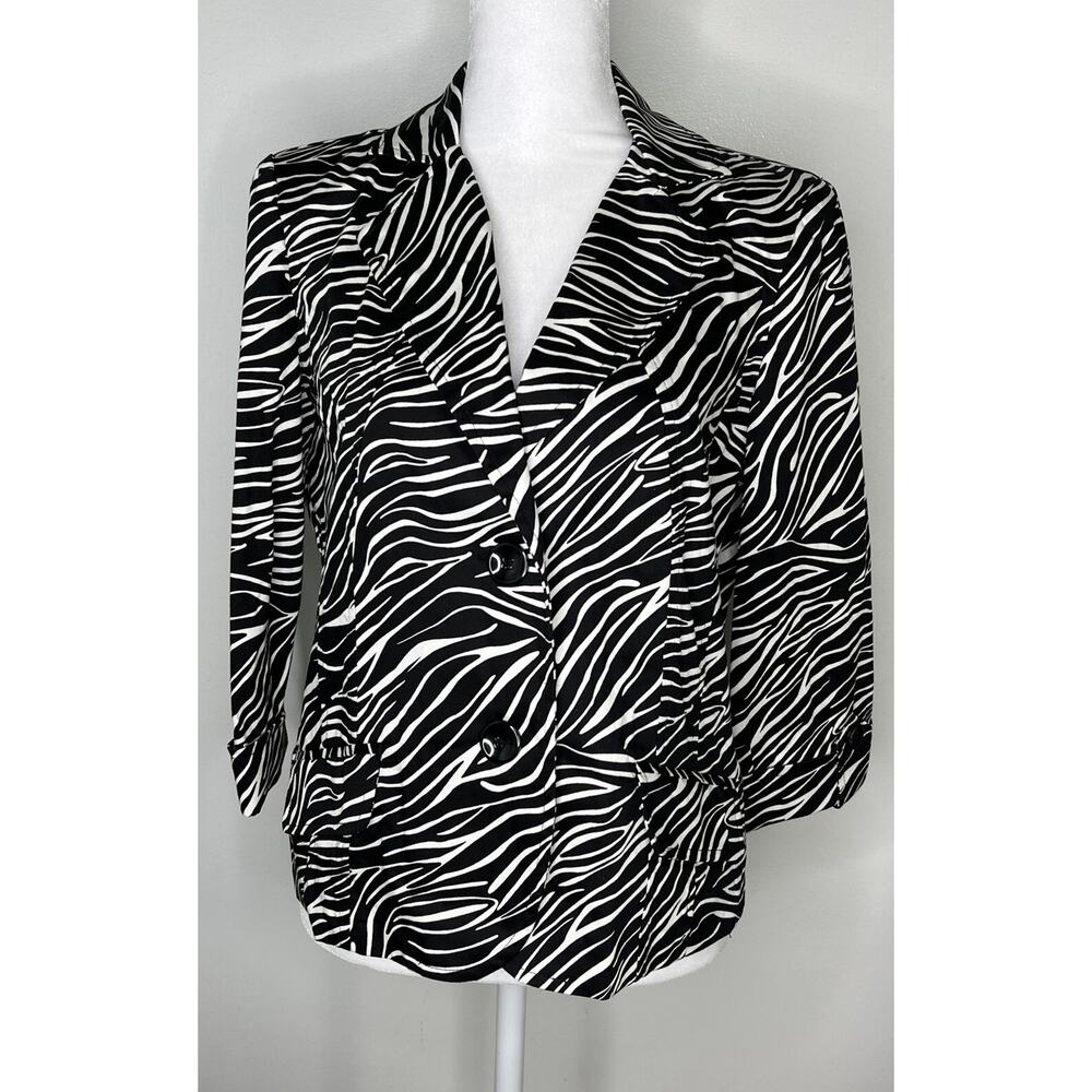 Notations S Zebra Print Jacket Blazer NWT New